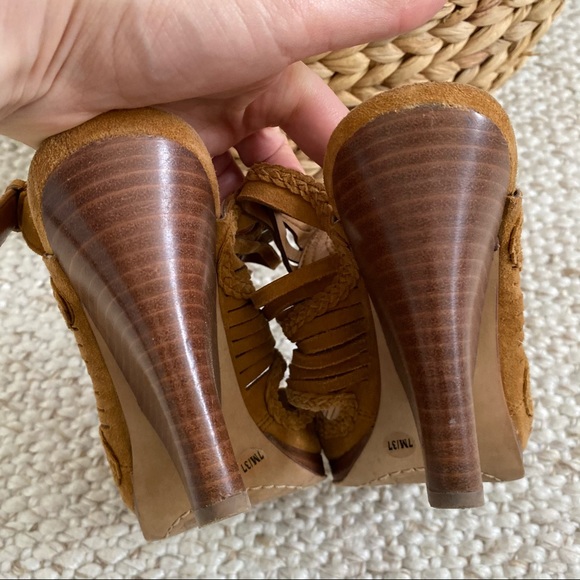 Vince Camuto Janil Braided Suede Ankle Strap Heels - Picture 7 of 9